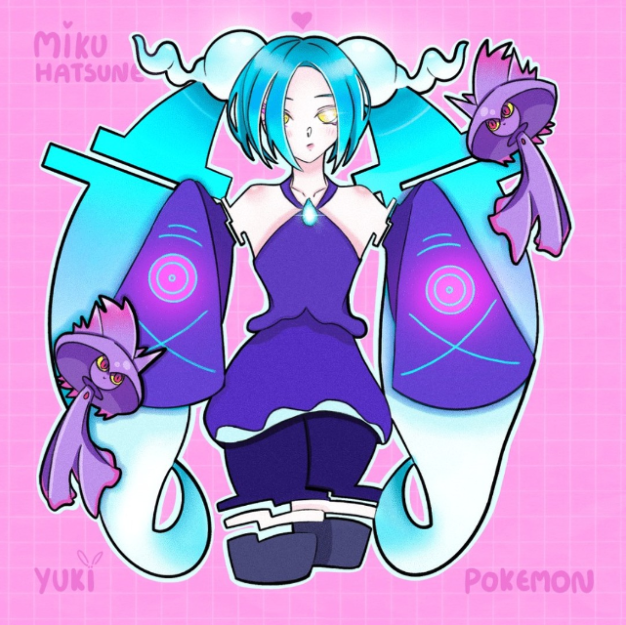 Miku x Pokemon fanart