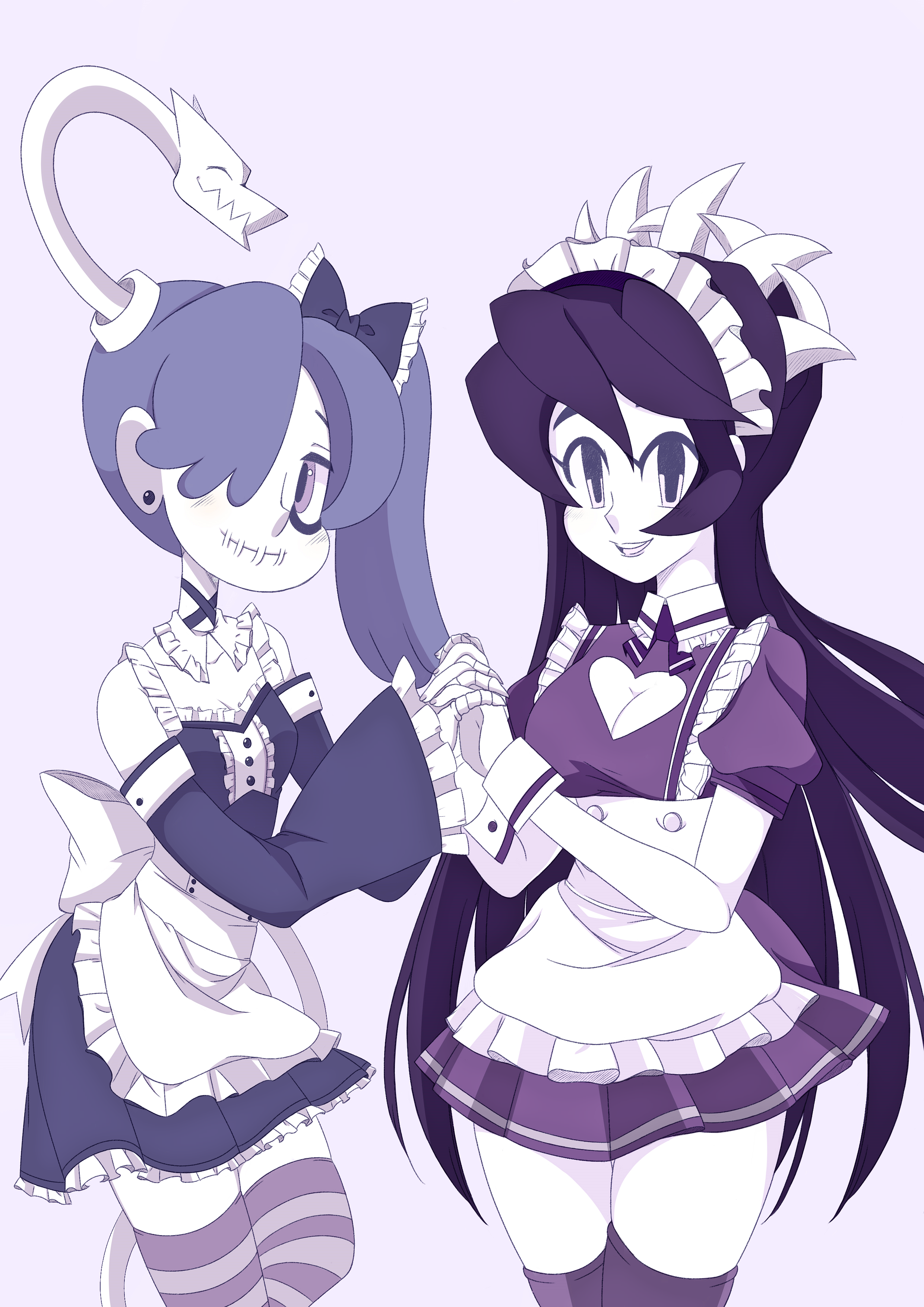 Squigly  Filia  COMMISSION COUPLE SKETCH  By Michifu
