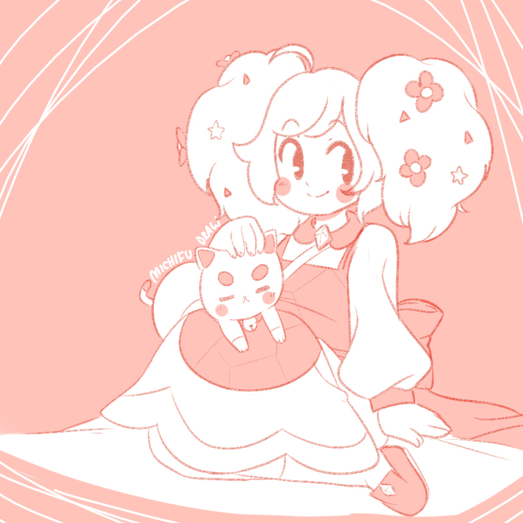 BEE  PUPPY CAT  Lazy in Space  FAN ART By Michifu 